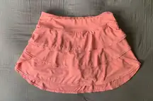 Tennis Skirt Skort Peach Pink Coral Size Medium Workout Athleisure