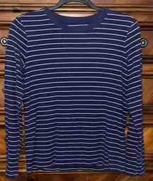 Lands End Women’s Cotton Striped Long Sleeve 18” P2P