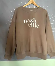 The Nash Collection Brown Crewneck