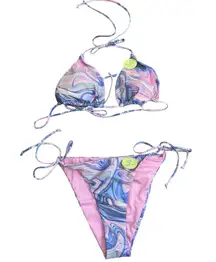 Multicolor Marble String Bikini