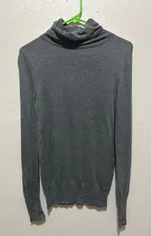 Mossimo Soft Gray Turtleneck Sweater Medium Cozy Chic Layering Knit