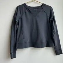 Lululemon Washed Black Gray Pullover Jumper Crewneck Sweater Size 6/8 Sweatershi