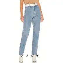 WeWoreWhat Mott Straight Mom Light Blue Denim Jeans Size 25
