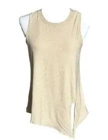 Beyond Yoga Featherweight Muscle Tank Spacedye Birch Heather SAMPLE NWOT XS Slit