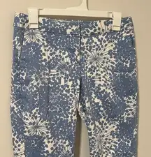 Boden Light Blue Floral Spring Capri Pants Size 6P