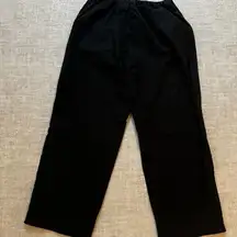Oleg Cassini black linen capri pant size L