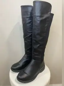 Wanted womens Black faux Leather Knee-High Boots