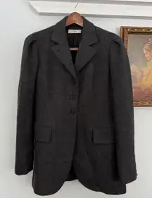 Prada‎ 100% Virgin Wool Longline Riding Blazer Coat — Size IT 46 (US ~10)