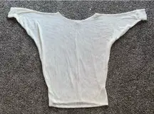 White Birch Women's White Open Knit Oversized Top Size‎ Large