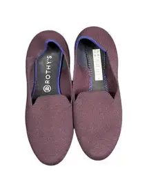 Rothy's The Driver Flats W11 Burgundy Purple Knit Loafers Recycled Comfortable