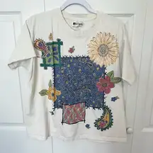Vintage Jacques Moret Floral Graphic T-Shirt OSFA