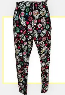 Leggings Bobbie Brooks Super Soft Skull Flowers‎ Colorful Seasonal Leggings