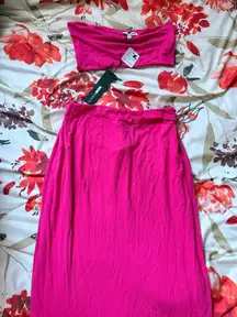 Midi skirt tube top set