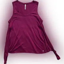 Fabletics Cropped Back Magenta Tank Top