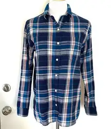 Old Navy Plaid Boyfriend Button Down