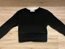 Black Long Sleeve Crop To