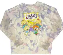 Nickelodeon Unisex Large Rugrats Tie-Dye Pullover Graphic Print Sweatshirt