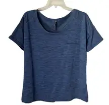 KUHL Small Lin Shurt Blue Black Shirt Short Sleeve‎