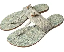 Joie Blue Paisley La Plage Leather Sandals Size 7
