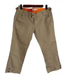 Triple Five Soul Women’s Sz 6 Khaki Cargo Capri Pants Streetwear Utility 90s Y2K