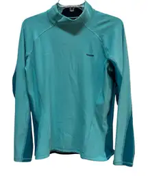 Reebok Rash Guard XL Long Sleeve Blue Stretch Swim Shirt Water Surf Top