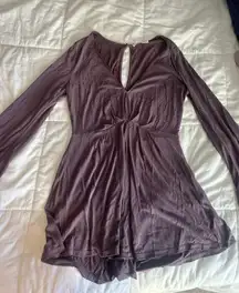 Lavender Long Sleeve Romper