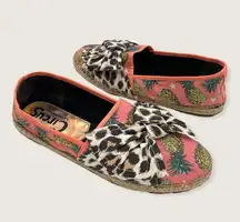 Circus Sam Edelman Lilian Pineapple Leopard Bow Espadrille Canvas Fabric Flat 9