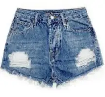 Bailey Ray & Co. Back Distressed High Waisted Denim Shorts - The Lucy - Size 2