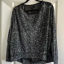 Seven7 brand - Leopard blouse with sheer back