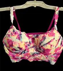 Victoria's Secret PINK Lace Push Up Bra Bralette  Multicolor S 34 A-C 32 C-D