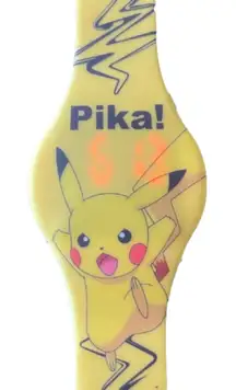 ⭐️‎ Pokemon Nintendo Pika Accutime Watch Yellow Digital Wristwatch Light Up