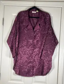 Victoria’s Secret Women’s Vintage Gold Label Long Sleeve ButtonUp Nightgown M/L