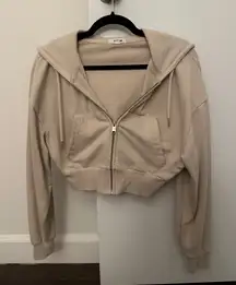 Garage Cropped Hoodie Zip-Up