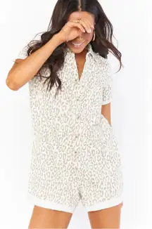 Show Me Your Mumu - Range Romper Sahara Leopard Denim Summer Classic Preppy