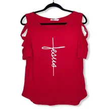 -Red “Jesus” Tee-EUC-large