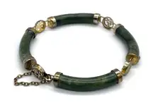 Chinese Longevity Nephrite Jade Bracelet