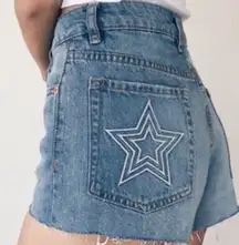 X Coachella Star Print Jean Shorts