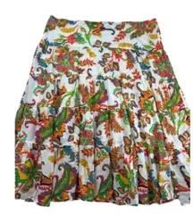 Lauren Ralph Lauren Womens Floral Paisley Tiered Skirt 1X
