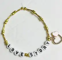 Taylor Swift Eras Tour Friendship Bracelet Love Story with Heart Charm