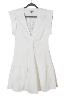 Steve Madden White Cotton A Line Mini Dress Size Medium NWT