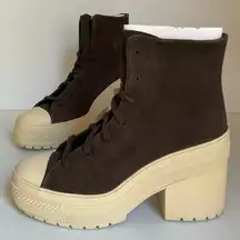 Converse  Platform Heel Boots Brown  Women’s 8.5  Chunky Heel Retro Style