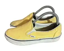 Off The Wall Yellow and White Slip on Vans Size 7.5