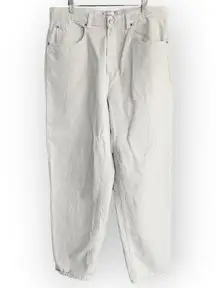 BDG Urban Outfitters Cream High Waisted Baggy Jeans 34