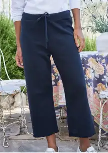 Frank & Eileen Catherine Favorite Cropped Wide Leg Triple Fleece Sweatpants Sz M