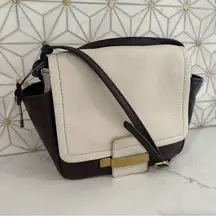 FOSSIL AVA Pebbled Leather Flap Colorblock Crossbody Purse ZB7388603