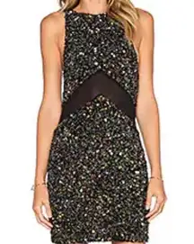 MLV Lana Sequin Party Dress from Revolve in Black Silver, Gold-Fast Shipping