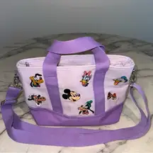 Disney MICKEY & FRIENDS  Parks Crossbody Tote Purple Daffy Donald Duck Minnie New