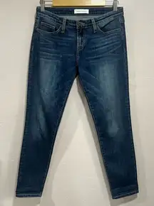 Flying Monkey Jeans Womens 25 Skinny Distress Dark Wash Blue