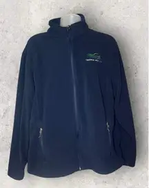 Griffin Hospital Health Men's Size 2XL Full Zip Lightweight Blue Fleece Jacket
