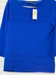 Cable & Gauge Royal Blue Long Sleeve Top size m nwt